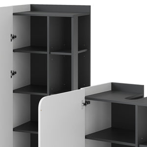 Vicco Set di mobili da bagno Antracite/bianco 3 parti