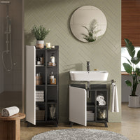 Vicco Set di mobili da bagno Antracite/bianco 3 parti