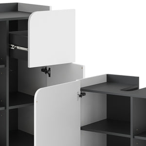 Vicco Set di mobili da bagno Antracite/bianco 4 parti