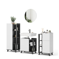 Vicco Set di mobili da bagno Antracite/bianco 4 parti