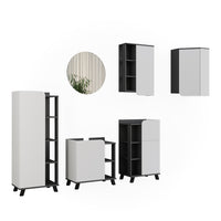 Vicco Set di mobili da bagno Antracite/bianco 5 parti