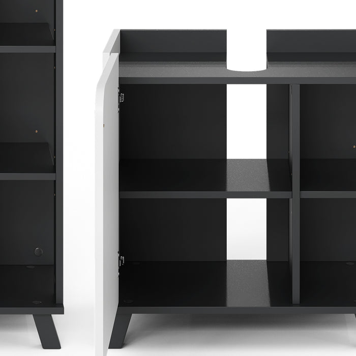 Vicco Set di mobili da bagno Antracite/bianco 5 parti