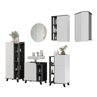 Vicco Set di mobili da bagno Antracite/bianco 5 parti