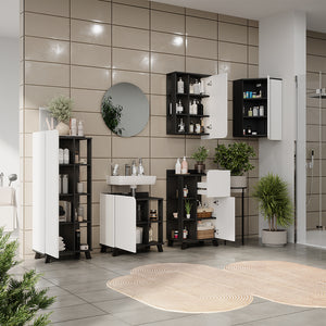 Vicco Set di mobili da bagno Antracite/bianco 5 parti