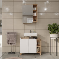 Vicco Set di mobili da bagno Sonoma/Bianco 2 parti