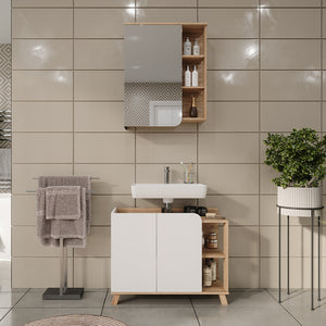 Vicco Set di mobili da bagno Sonoma/Bianco 2 parti