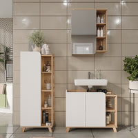 Vicco Set di mobili da bagno Sonoma/Bianco 3 parti