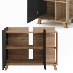 Vicco Set di mobili da bagno Sonoma/antracite 3 parti