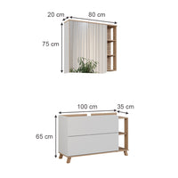 Vicco Set di mobili da bagno Sonoma/Bianco 2 parti