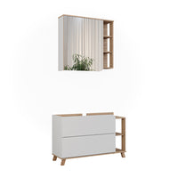 Vicco Set di mobili da bagno Sonoma/Bianco 2 parti