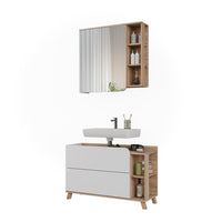 Vicco Set di mobili da bagno Sonoma/Bianco 2 parti