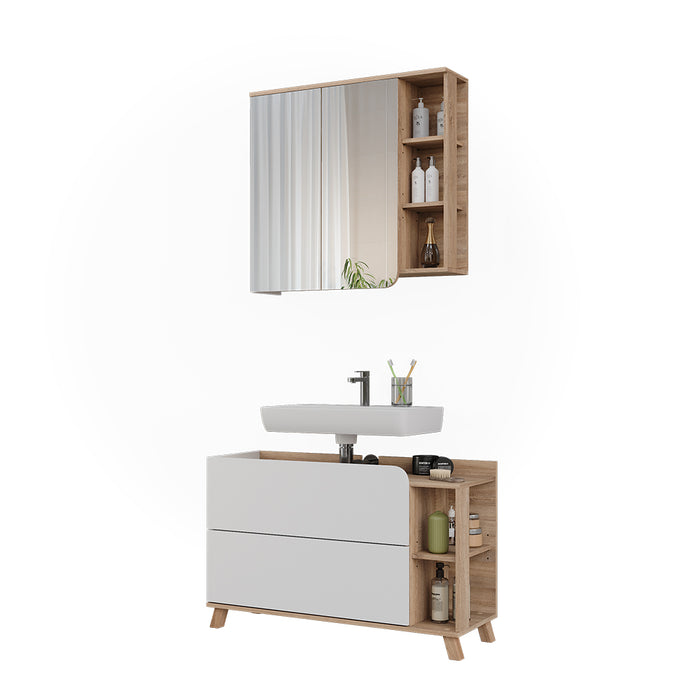 Vicco Set di mobili da bagno Sonoma/Bianco 2 parti