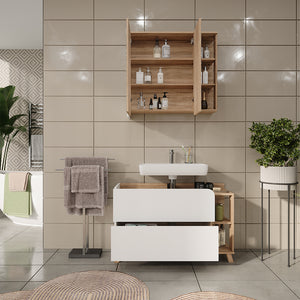 Vicco Set di mobili da bagno Sonoma/Bianco 2 parti