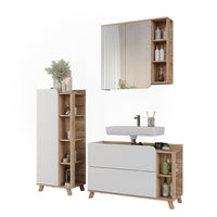 Vicco Set di mobili da bagno Sonoma/Bianco 3 parti