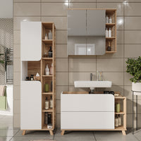 Vicco Set di mobili da bagno Sonoma/Bianco 3 parti