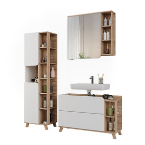 Vicco Set di mobili da bagno Sonoma/Bianco 3 parti