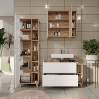 Vicco Set di mobili da bagno Sonoma/Bianco 3 parti