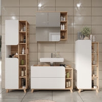 Vicco Set di mobili da bagno Sonoma/Bianco 4 parti