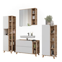 Vicco Set di mobili da bagno Sonoma/Bianco 4 parti