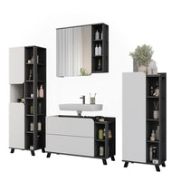 Vicco Set di mobili da bagno Antracite/bianco 4 parti