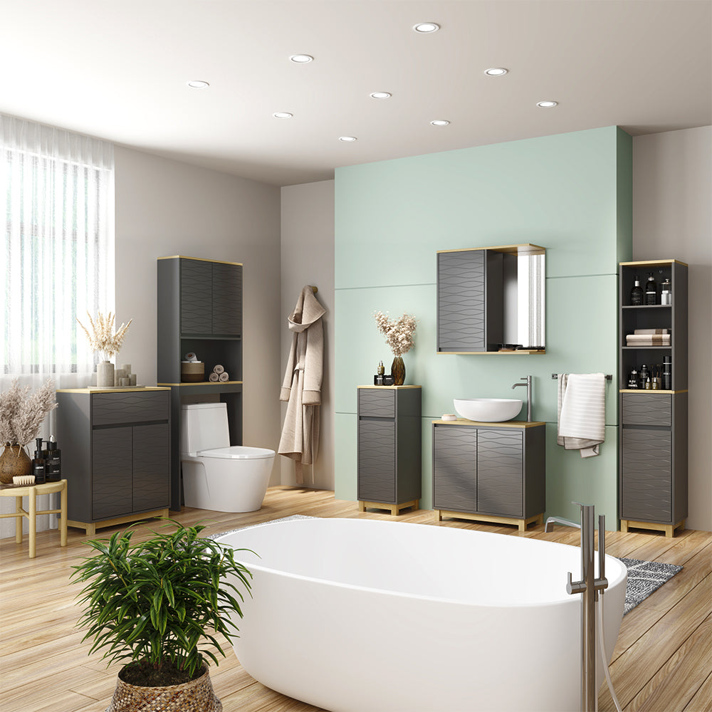 Vicco Mobili per il bagno Antracite 30 x 151.5 cm con cassetto