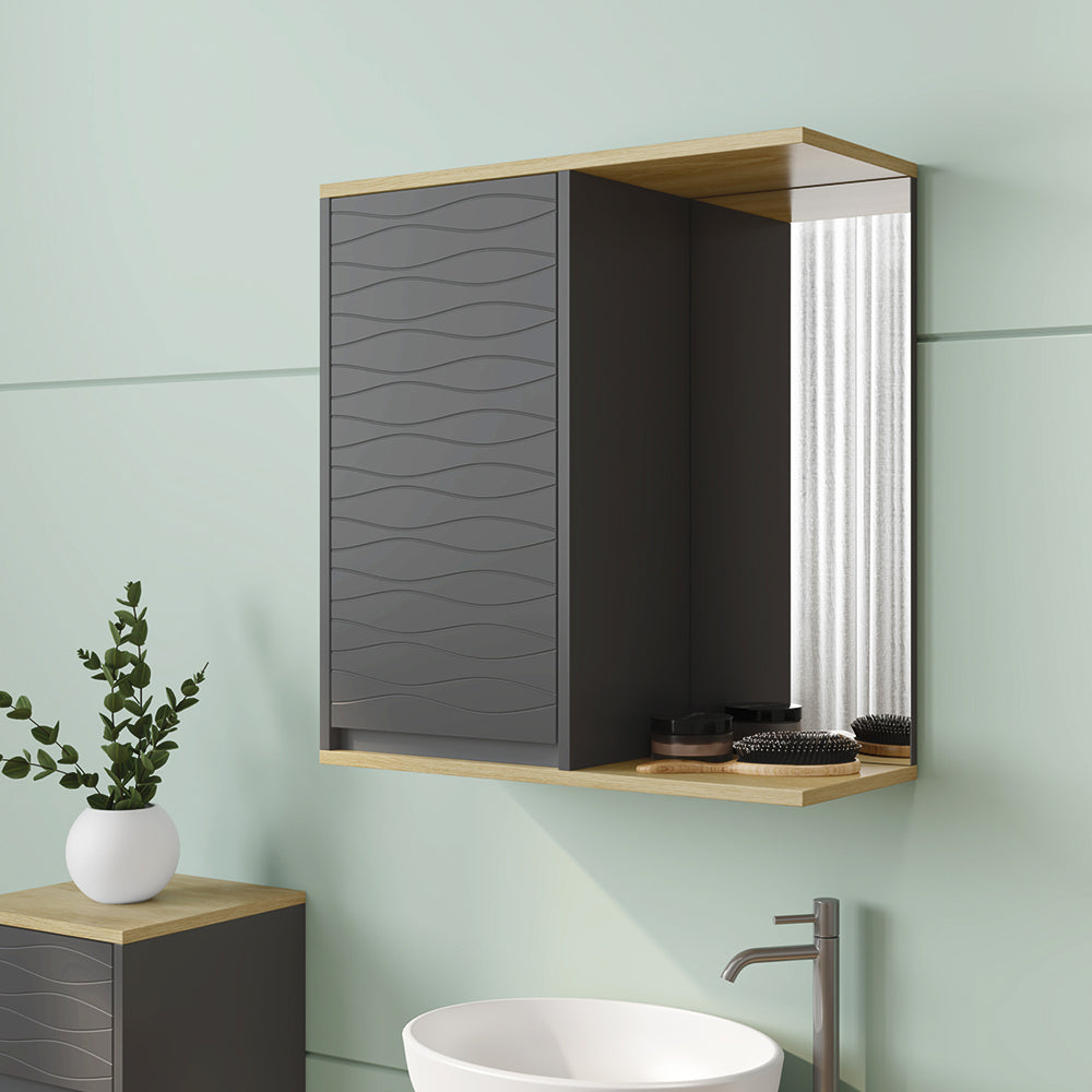 Vicco Specchio da bagno Antracite 60 x 63 cm