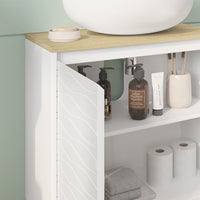 Vicco Set di mobili da bagno Bianco/quercia 2 parti