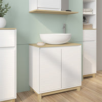 Vicco Mobiletto per lavabo Bianco 60 x 60 cm con 2 porte