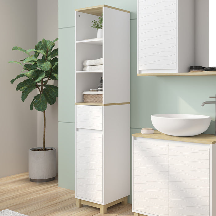Vicco Mobili da bagno Bianco 30 x 151 cm con cassetti