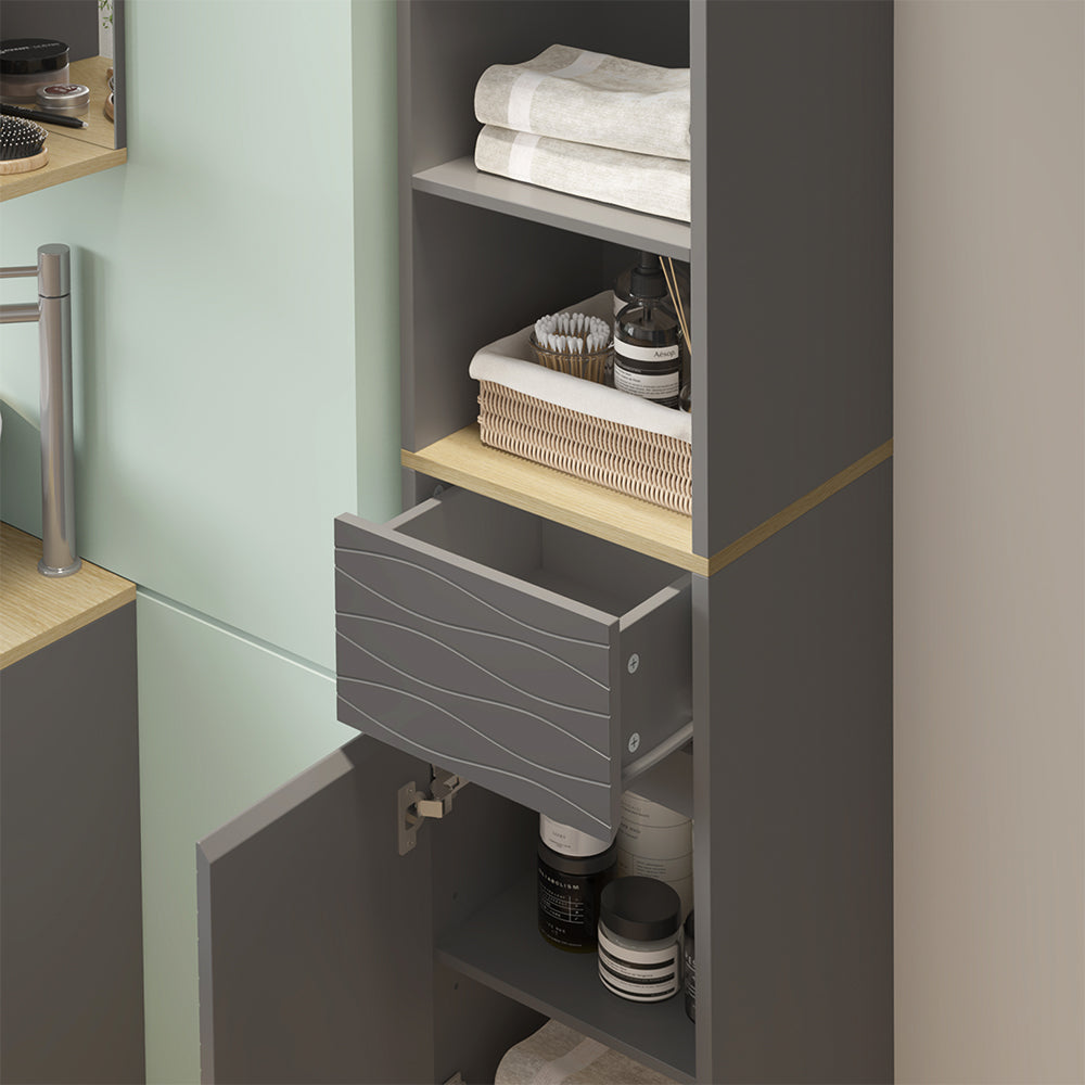 Vicco Mobili per il bagno Antracite 30 x 151.5 cm con cassetto