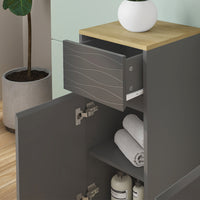 Vicco Set di mobili da bagno Antracite/quercia 3 pezzi, con cabinet midi