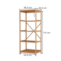 Vicco Libreria Bambù 48.3 x 144 cm con 5 scomparti