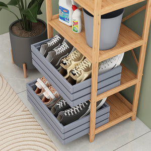 Vicco Libreria Bambù 48.3 x 144 cm con 5 scomparti