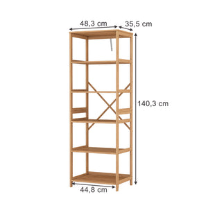 Vicco Libreria Bambù 48.3 x 140.3 cm con 6 scomparti
