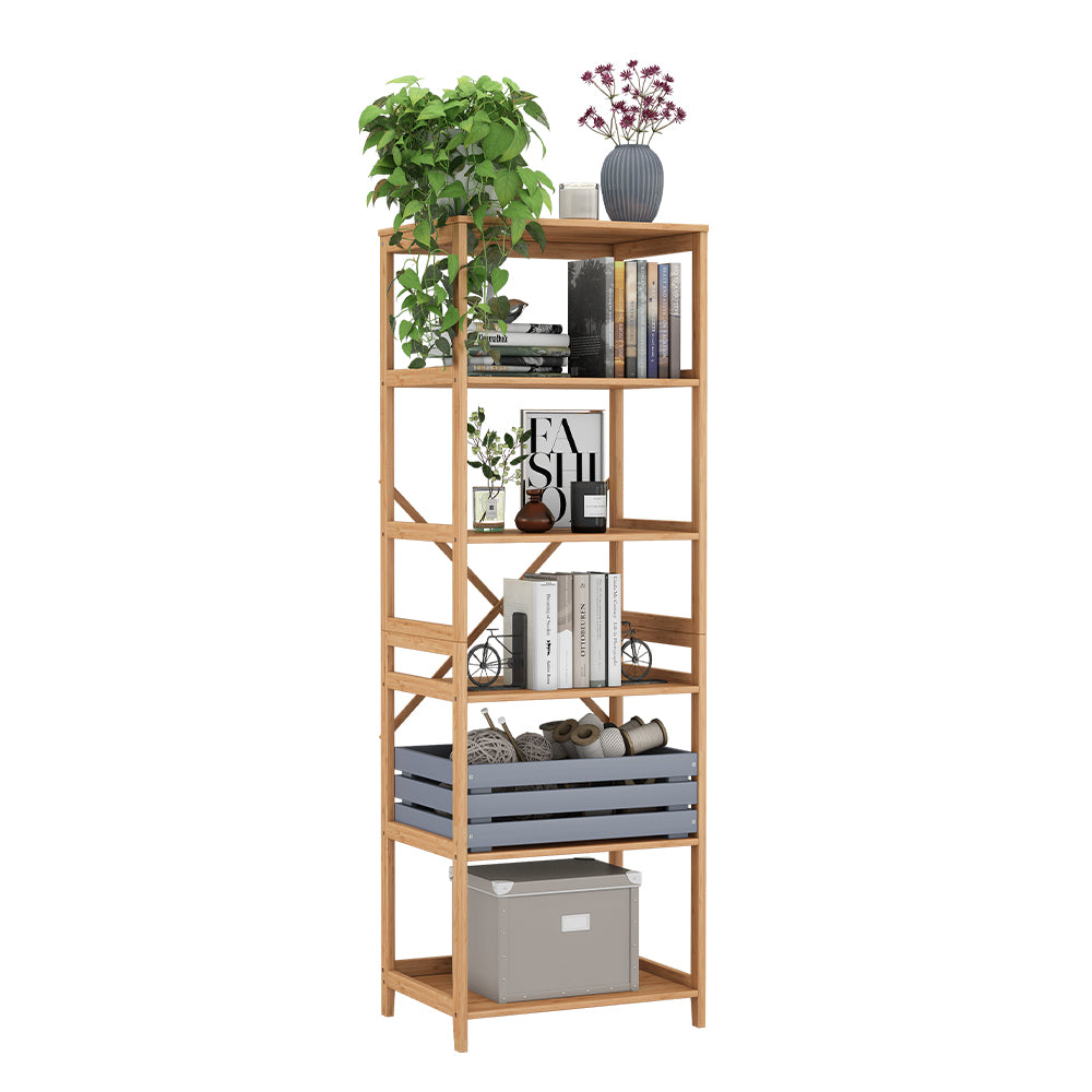 Vicco Libreria Bambù 48.3 x 140.3 cm con 6 scomparti