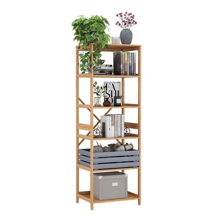 Vicco Libreria Bambù 48.3 x 140.3 cm con 6 scomparti