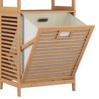 Vicco Mobiletto da bagno Bambù 48.3 x 114 cm con cesto portabiancheria
