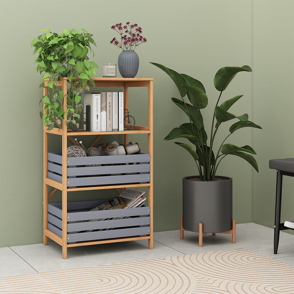 Vicco Cassetto Grigio Set di 2