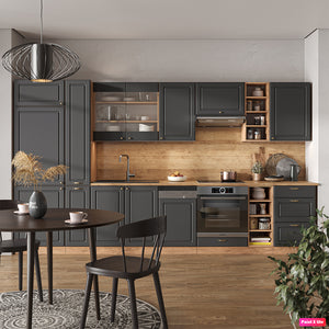 Vicco Cucina componibile Antracite Country House/oro Kraft Oak 355 cm , PL Marmo