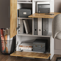 Vicco Scrivania Rovere bianco/dorato 150 x 59 cm