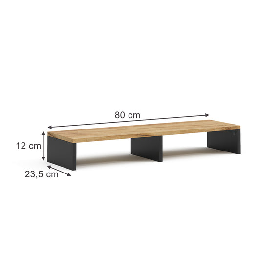 Vicco Supporto per monitor Antracite/quercia dorata 80 x 12 cm