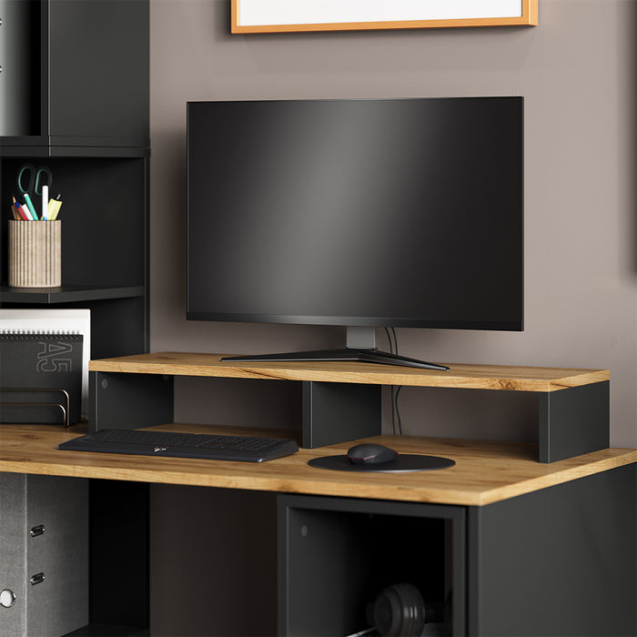Vicco Supporto per monitor Antracite/quercia dorata 80 x 12 cm