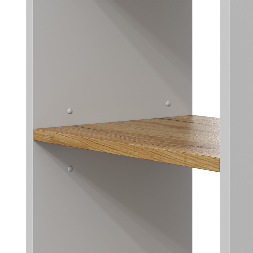 Vicco Mobiletto per PC Rovere bianco/dorato 28.5 x 50 cm con 2 scomparti aperti