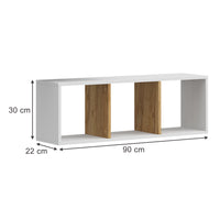 Vicco Scaffale a muro Rovere bianco/dorato 90 x 30 cm Set di 2