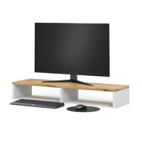 Vicco Supporto per monitor Rovere bianco/dorato 80 x 12 cm