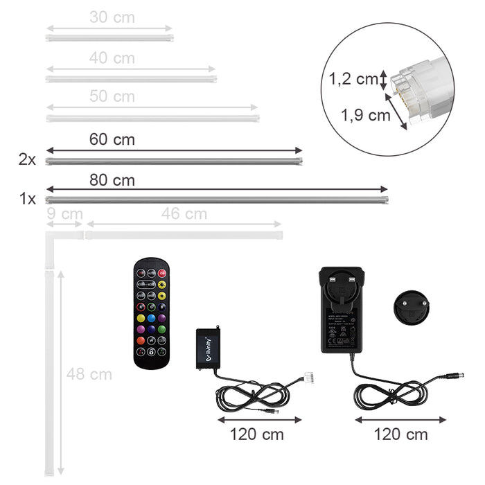 Vicco Striscia LED Bianco 200 cm