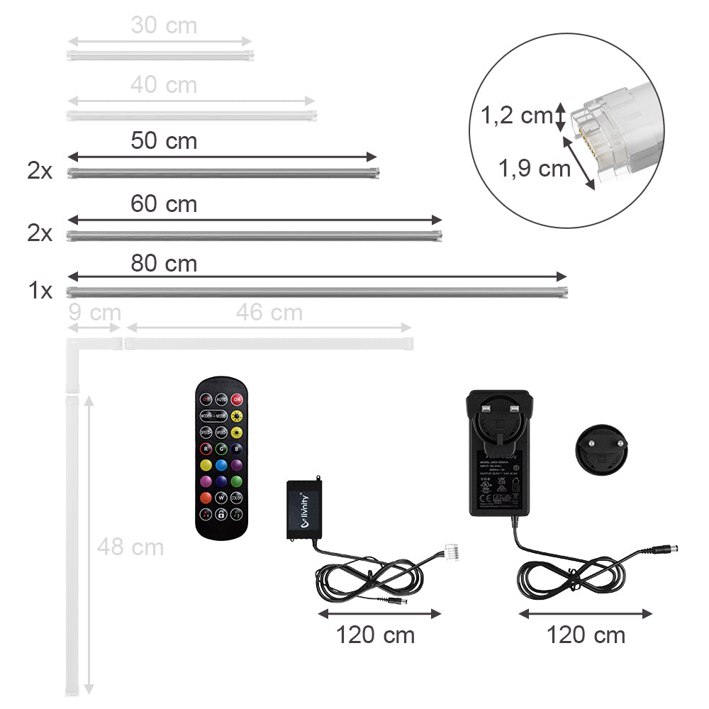 Vicco Striscia LED Bianco 300 cm