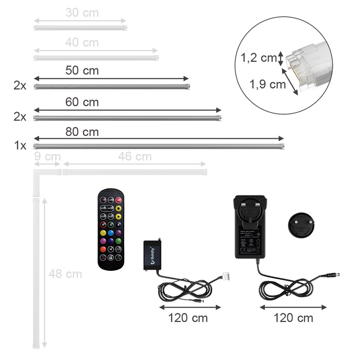Vicco Striscia LED Bianco 300 cm