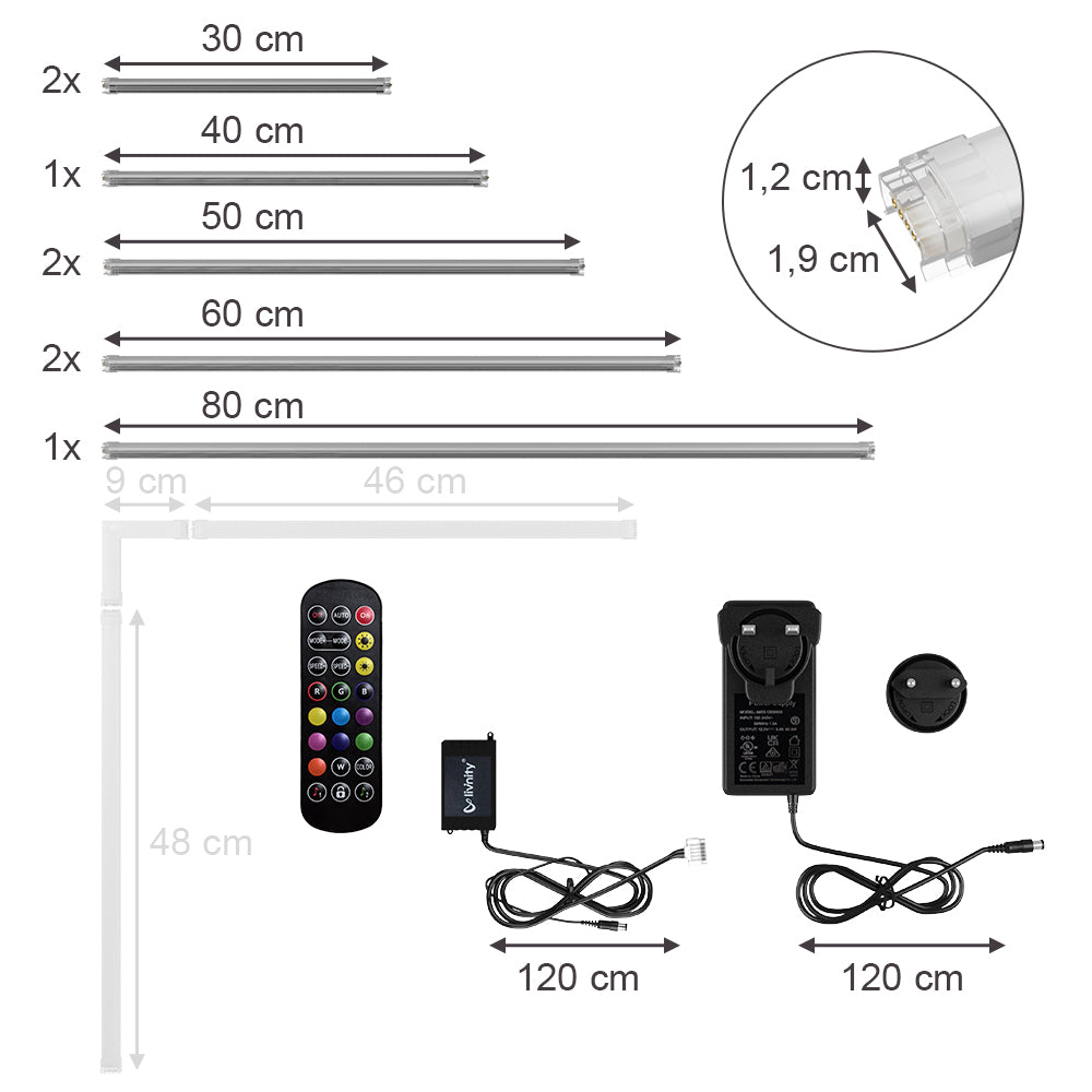 Vicco Striscia LED Bianco 400 cm