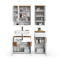 Vicco Set di mobili da bagno Bianco 4 parti